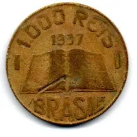 Cópia de 1936 - 1000 Réis - Moeda Brasil - C/ Dano