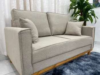 Sofá 2 lugares  Living Bela Slim 1.40m linho super promoção - Foto 2