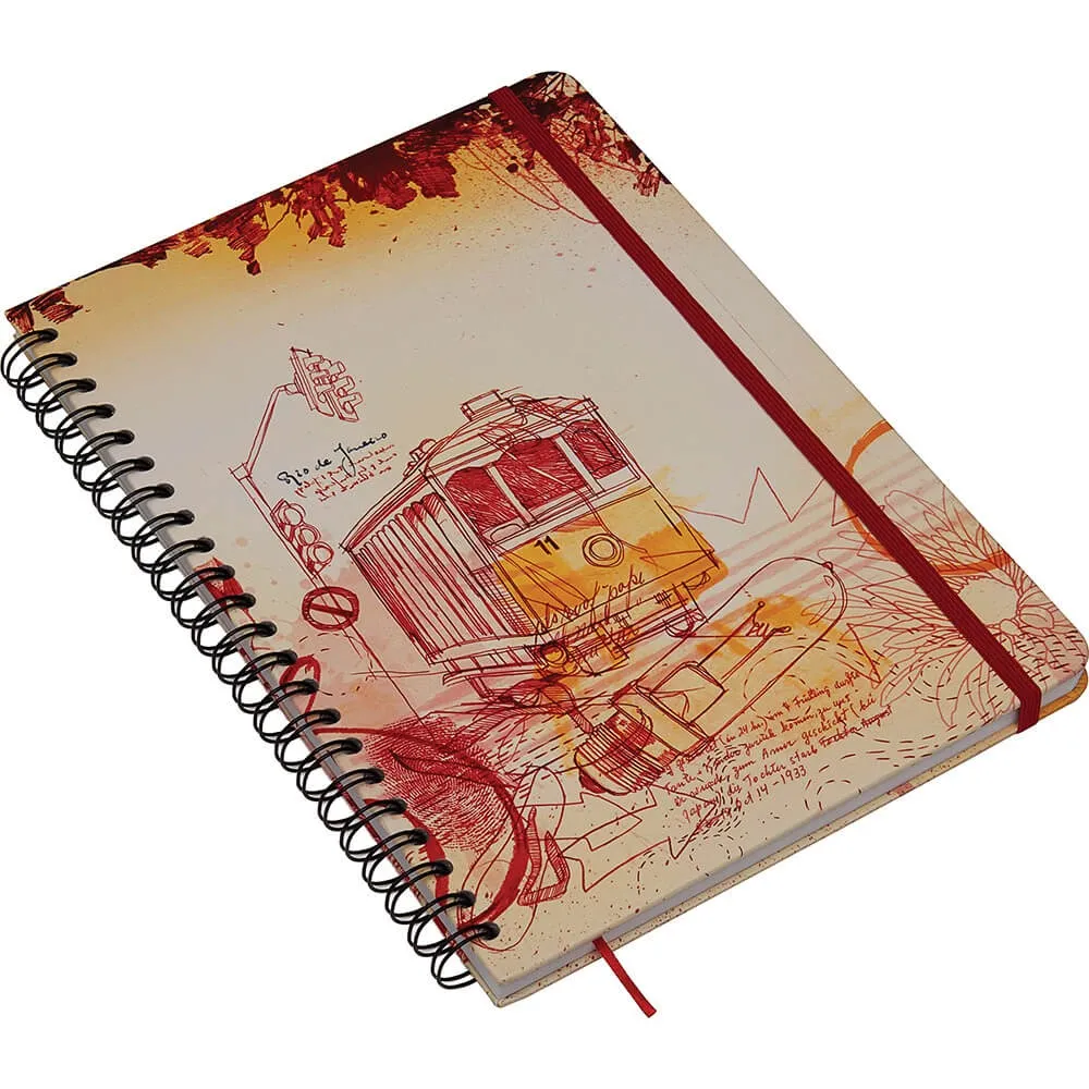 Caderno Wire-o Cicero Papelaria Rio Bondinho - 192 Folhas