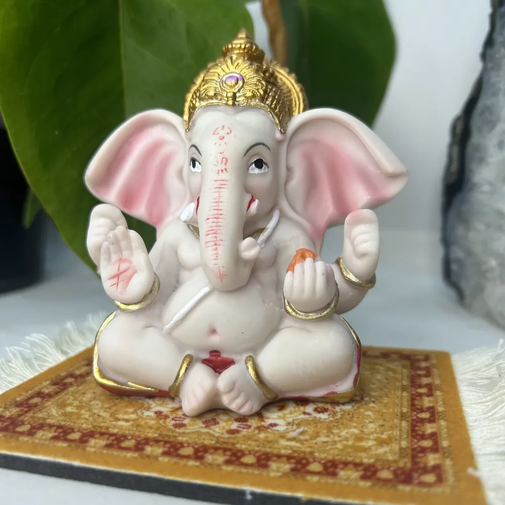 Ganesha Baby Branco 9cm