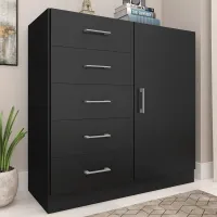 Cômoda 5 Gavetas 1 Porta Miami 90 cm - Foto 3