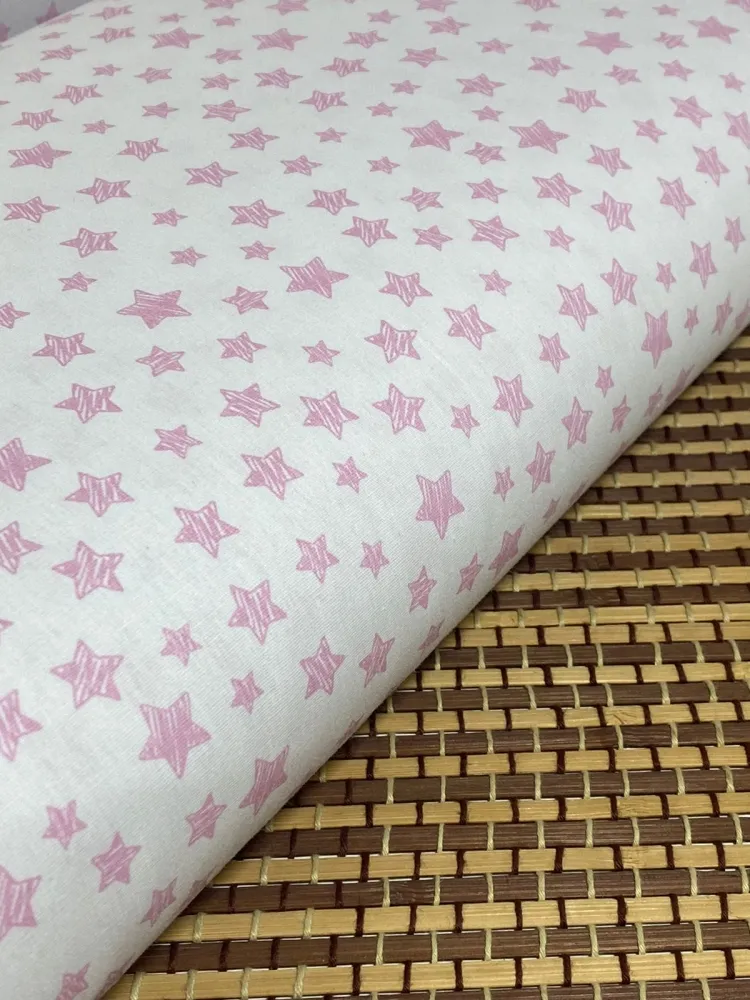  TECIDO TRICOLINE  estrela rosab