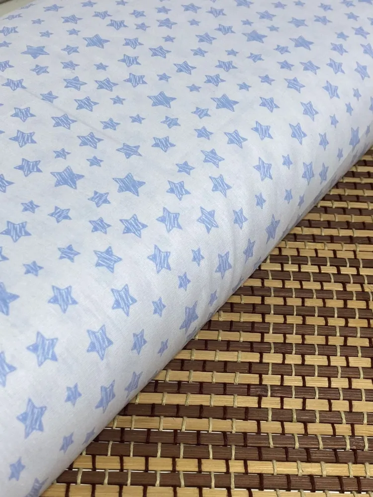  TECIDO TRICOLINE  estrela azulbb