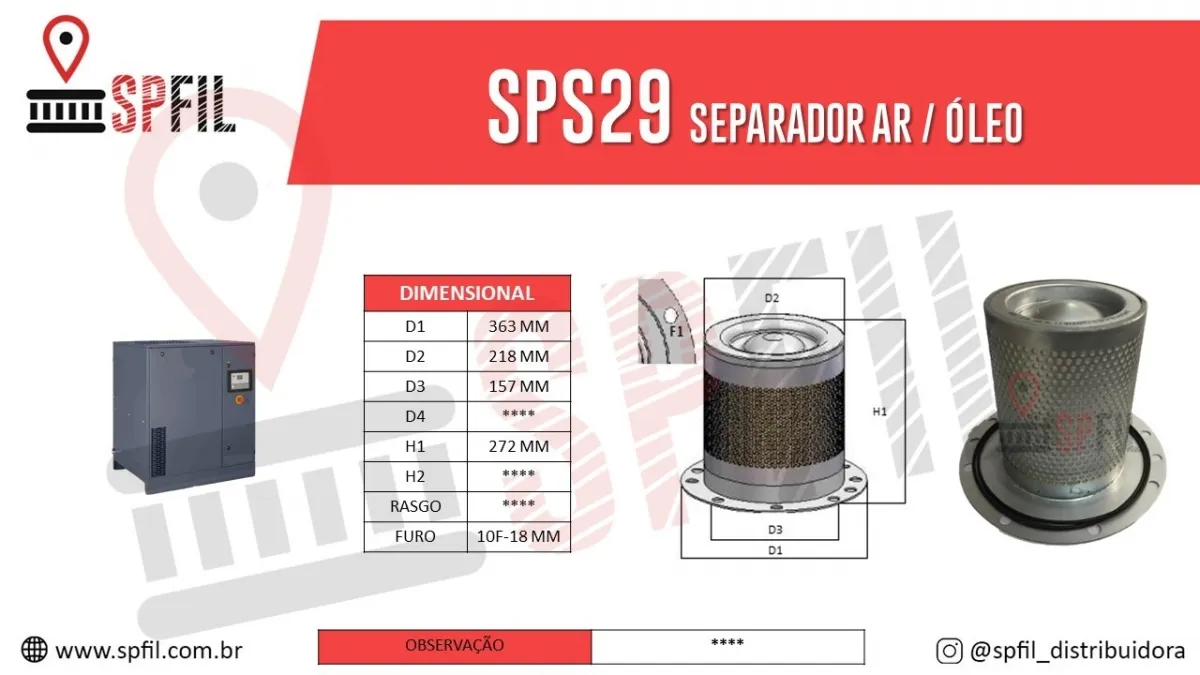 Separador Ar / Óleo  SPS29