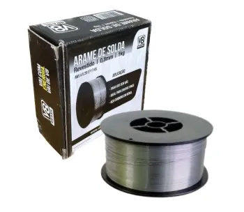 Rolo de Arame para solda MIG sem gas 1Kg V8 Brasil