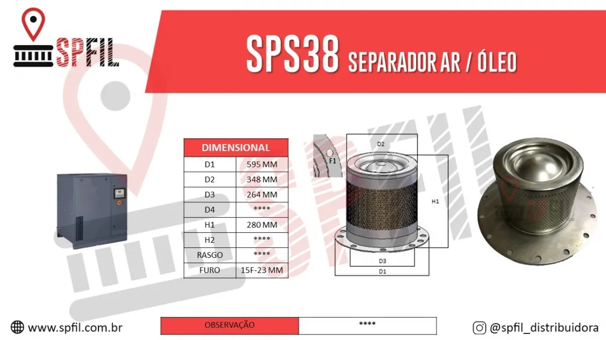 Separador Ar / Óleo  SPS38