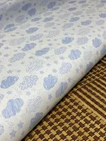  TECIDO TRICOLINE  nuvem azulbb