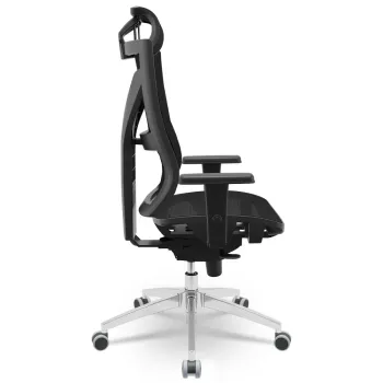 Cadeira Multiregulável NR17 Darix X+ Encosto e Assento Tela com Mecanismo Sincronizado Base Cromada com Braço Regulável 3D e Apoio de Cabeça  - Foto 2