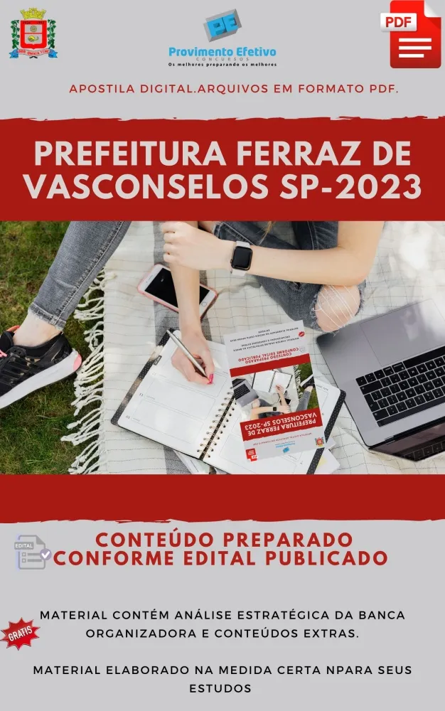 Apostila Pref. Ferraz Vasconcelos SP Agente Combate Endemias 2023