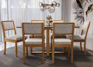 Mesa de jantar Elma com 6 cadeiras Lola  Kappesberg