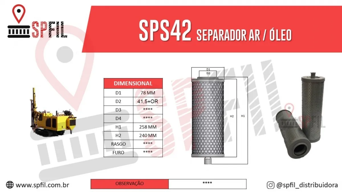 Separador Ar / Óleo  SPS42