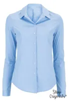 Camisa Social Feminina - Azul