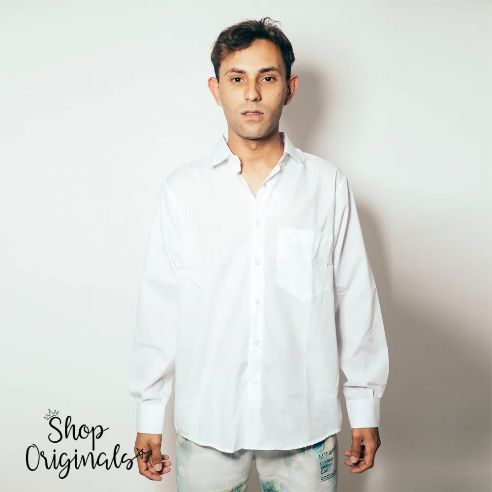 Camisa Social Masculina - Branca Imagem