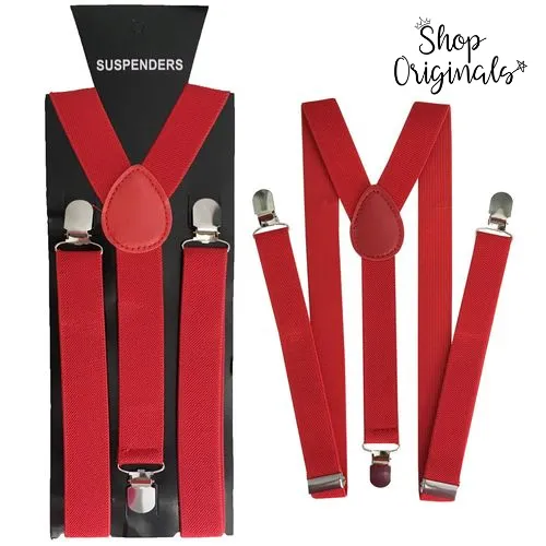 Suspensório Unissex Vermelho - Adulto Imagem