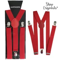 Suspensório Unissex Vermelho - Adulto
