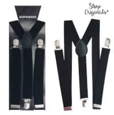 Suspensório Unissex Preto - Adulto Imagem