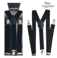 Suspensório Unissex Preto - Adulto