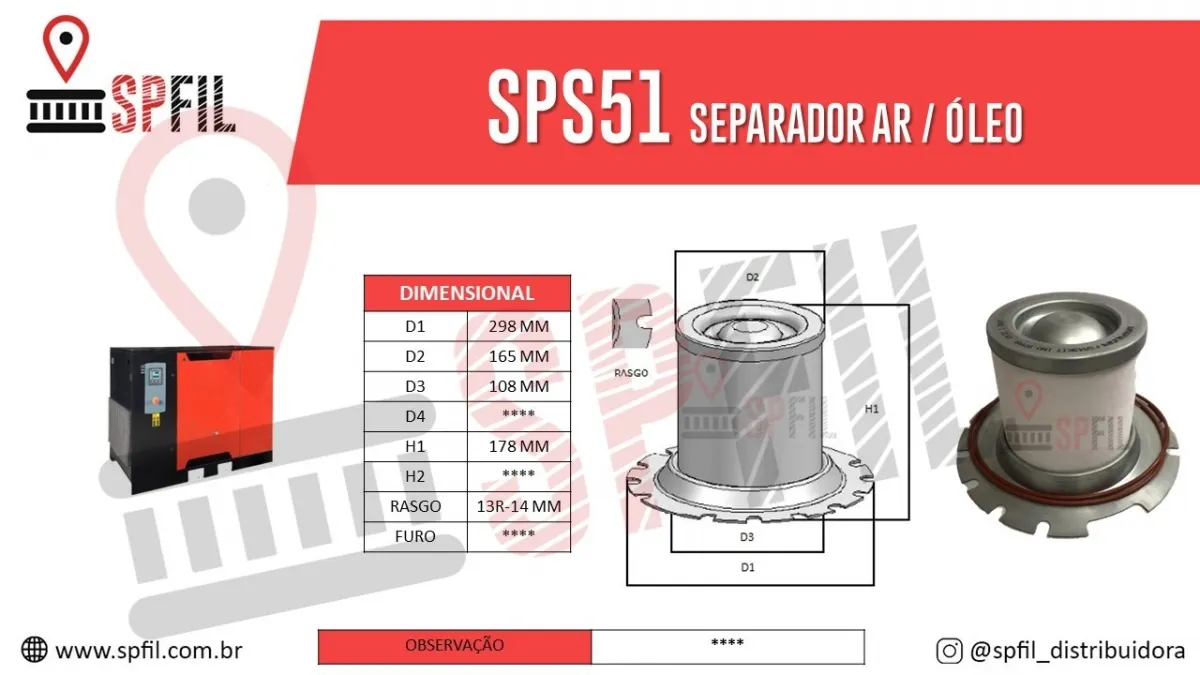 Separador Ar / Óleo  SPS51