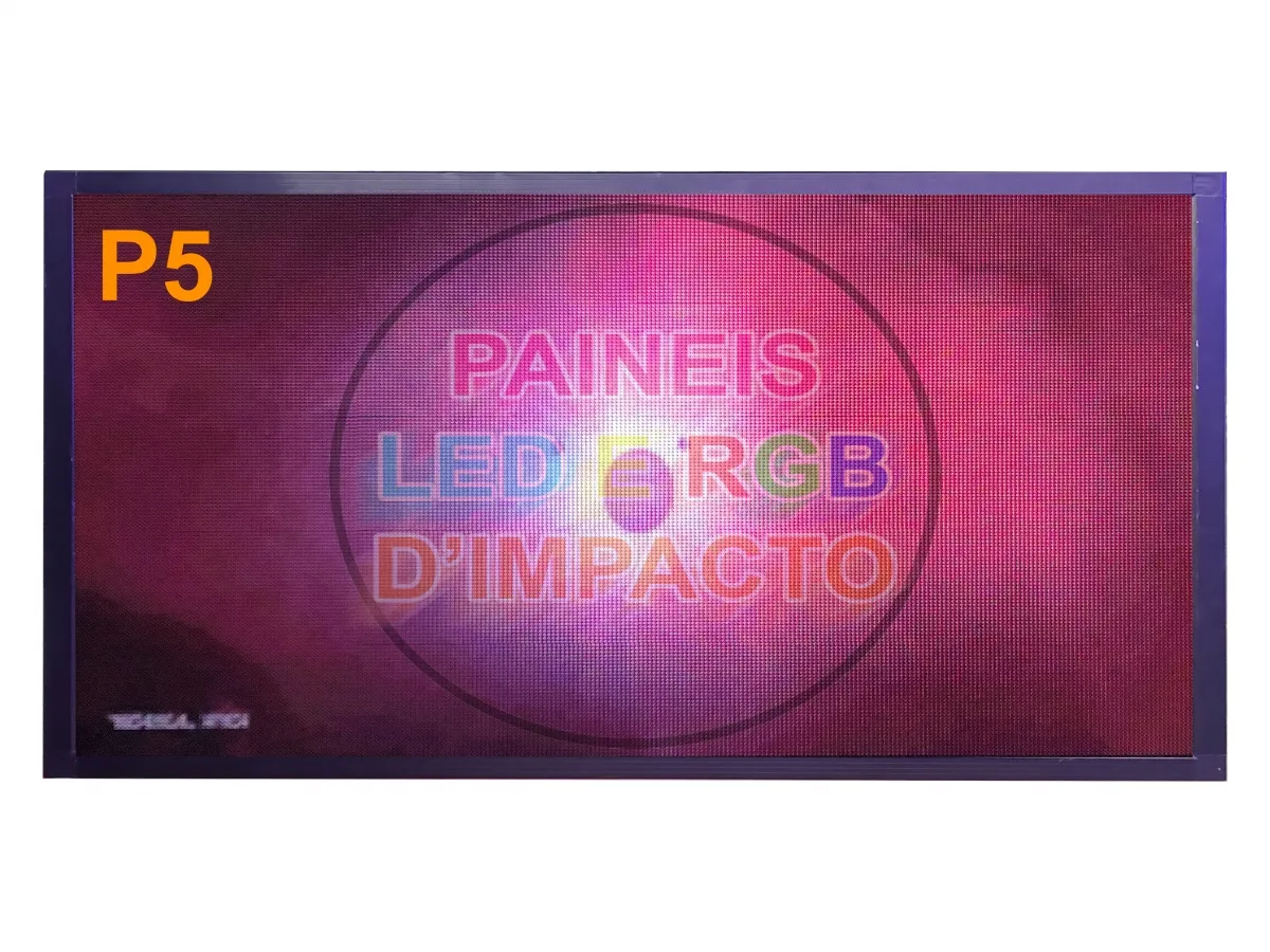 Painel de LED RGB P5 1.68x 0.72 metros Imagem