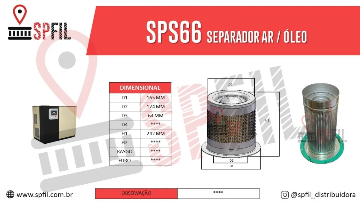 Separador Ar / Óleo  SPS66