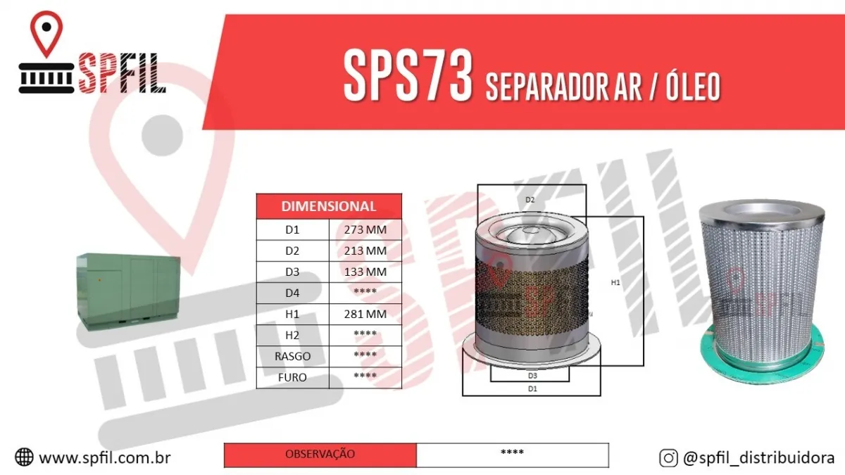 Separador Ar / Óleo  SPS73