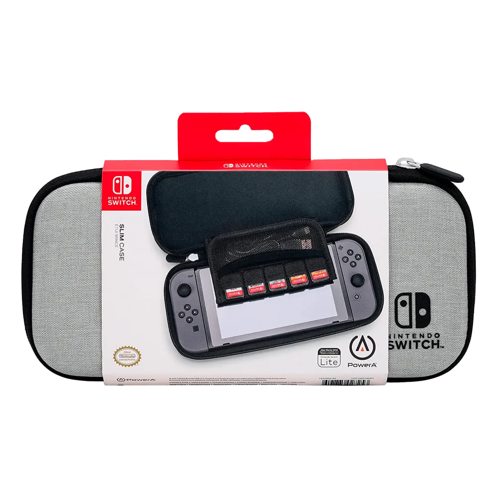 Case Slim PowerA - Cinza PWA-A-02725 - Switch / Switch Lite