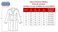 Jaleco Feminino Branco Manga Longa e Botão com 2 Bolsos Acinturado Médica - Foto 5