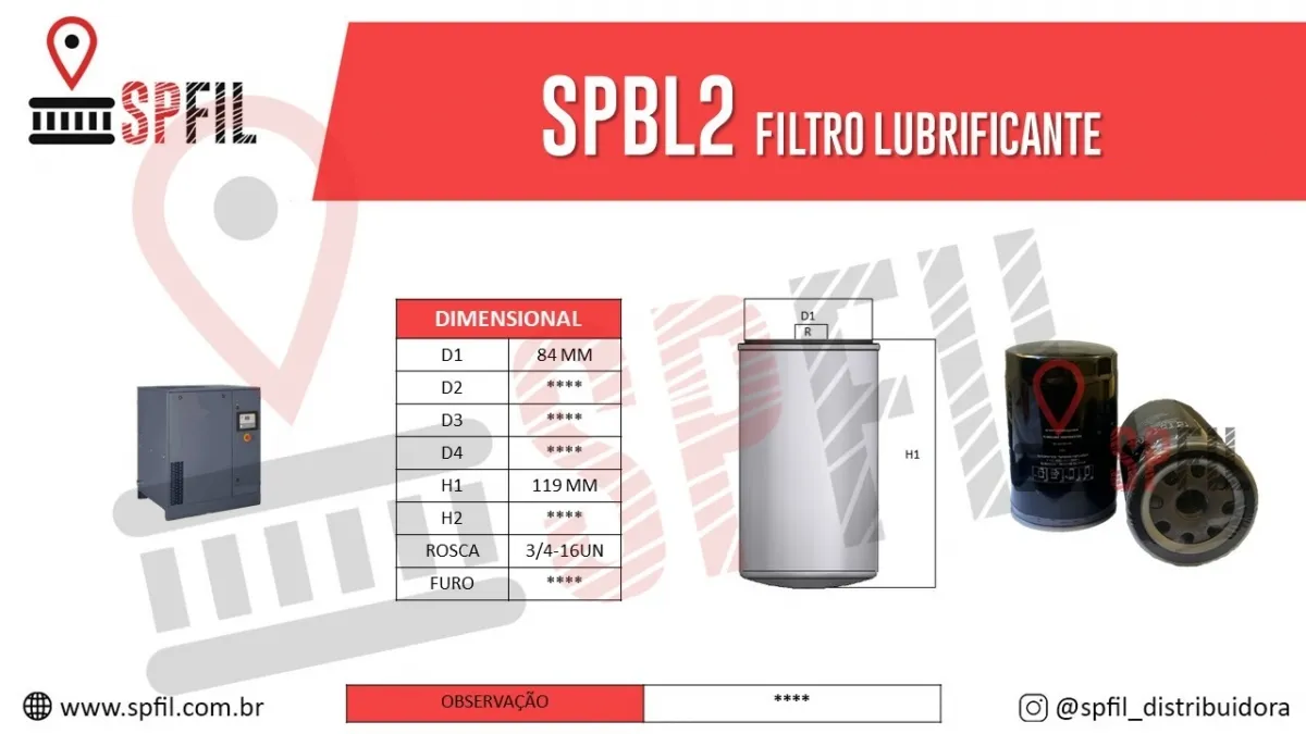 Filtro Lubrificante SPBL2