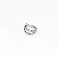 Argola em TITÂNIO TRIPLE RING Clicker com Pedras Cravejadas 8mm TIT08 - Foto 4