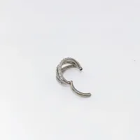Argola em TITÂNIO TRIPLE RING Clicker com Pedras Cravejadas 8mm TIT08 - Foto 3