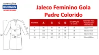 Jaleco Feminino Gola Padre  de Oxford Manga Longa e Botão - Azul Royal - Foto 2