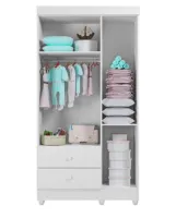 Guarda-Roupa 3 Portas Life  Linha bebe 100%MDF 93 cm - Foto 5