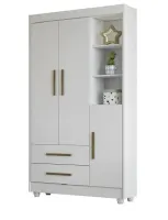 Guarda-Roupa 3 Portas Flocos  100% MDF 90 cm - Foto 3