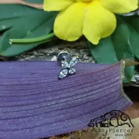 Labret em TITÂNIO ORNAMENTAL com Pedras  502 - Foto 2