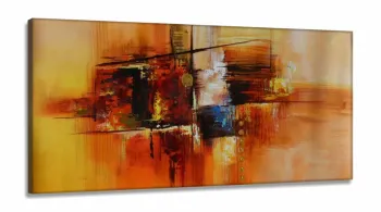 Quadro Abstrato Artístico Moderno Escritórios em Tecido Canvas