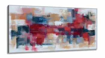 Quadro Abstrato Decorativo em Tecido Canvas 130x60 cm