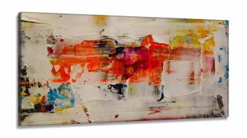 Quadro Artistico Abstrato Moderno em Tecido Canvas 130x60 cm