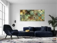 Quadro Decorativo  Abstrato Madeirado em Tecido Canvas - Foto 5