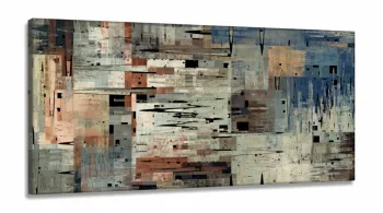 Quadro Decorativo Abstrato  sala quarto em Tecido Canvas 130x60