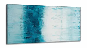 Quadro Decorativo Abstrato Agua 130x60 em Tecido Canvas
