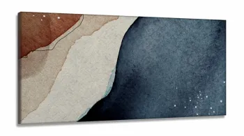 Quadro Decorativo Abstrato Areia Sala Quarto 130x60 em Tecido Canvas