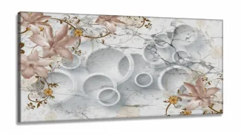 Quadro Decorativo Abstrato Artistico tela em Tecido Canvas 130x60 cm