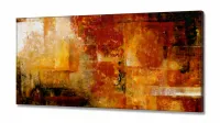Quadro Decorativo Abstrato Avermelhado em Tecido Canvas 130x60 cm - Foto 2