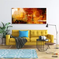 Quadro Decorativo Abstrato Avermelhado em Tecido Canvas 130x60 cm - Foto 7