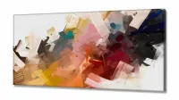 Quadro Decorativo Abstrato Colorido em Tecido Canvas 130x60 cm - Foto 2