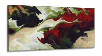 Quadro Decorativo Abstrato Colorido Sala Quarto 130x60 em Tecido Canvas
