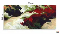 Quadro Decorativo Abstrato Colorido Sala Quarto 130x60 em Tecido Canvas - Foto 3