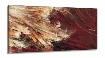 Quadro Decorativo Abstrato Fractal 130x60 em Tecido Canvas  sala quarto