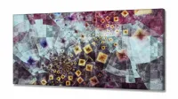 Quadro Decorativo Abstrato Fractal Sala quarto 130x60 em Tecido Canvas 1 - Foto 2