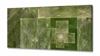 Quadro Decorativo Abstrato Fractal Verde Sala Quarto em Tecido Canvas - Foto 2
